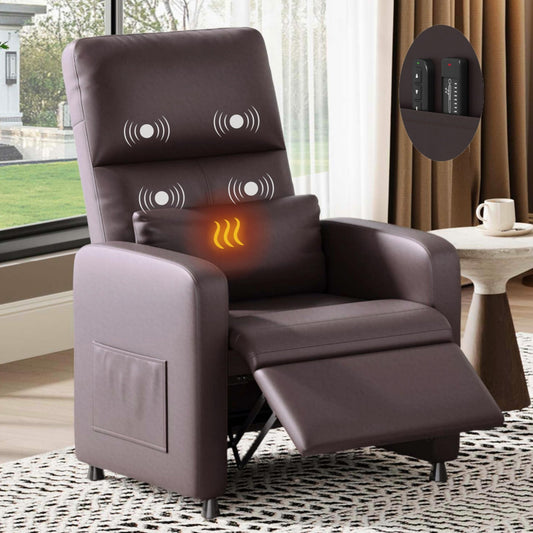 GarveeHome Ergonomic PU Leather Power Recliner for Home Theater Use