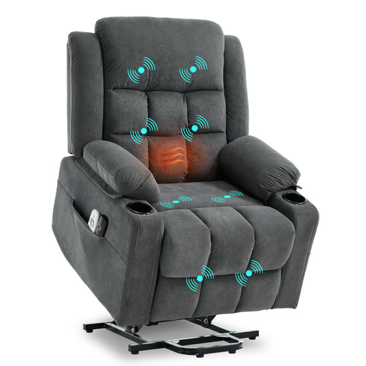 Ketaiyou Infinite Position Power Lift Recliner with USB-C & Cup Holders